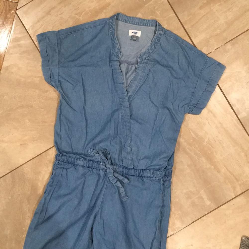 Denim boiler suit jumpsuit